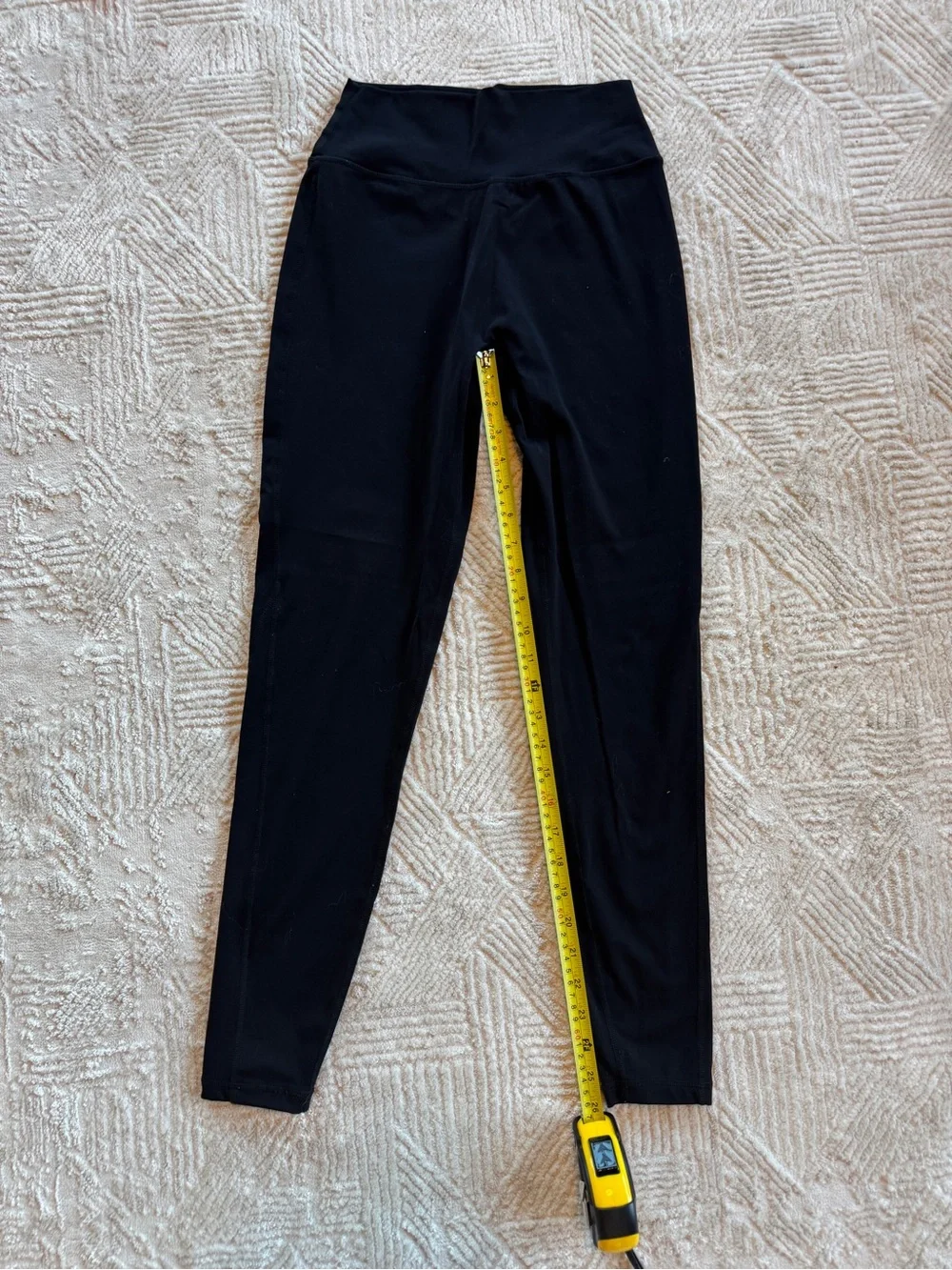 AOXJOX Black High Waisted Sculpting Leggings Medium M Gym Yoga Booty Contour - Picture 7 of 12